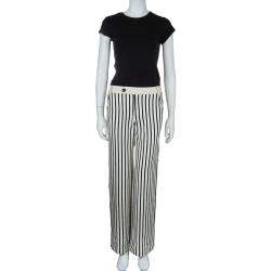 10 Crosby Derek Lam Striped Cotton Trousers S