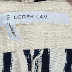 10 Crosby Derek Lam Striped Cotton Trousers S