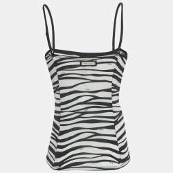 Pre Owned D&G Underwear Black/White Printed Jersey Camisole M