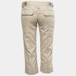 Pre Owned D&G Beige Cotton Capri Pants M