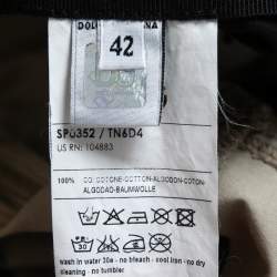 Pre Owned D&G Beige Cotton Capri Pants M