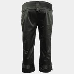 Pre Owned D&G Black Satin Capri Pants M