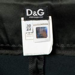 Pre Owned D&G Black Satin Capri Pants M