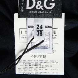 D&G Navy Blue Cotton Knit Sleeveless Top S