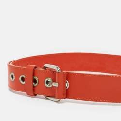 D&G Orange Leather Buckle Belt 85 CM