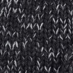 D&G Grey/White Wool & Mohair Knit Fringed Muffler
