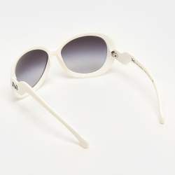 D&G White Acetate 8063 Round Sunglasses