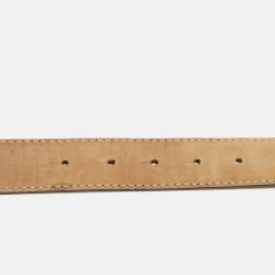 Pre Owned D&G 80 CM Buckle Belt Brick Red Leather