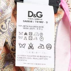 Pre Owned D&G Multicolour Paisley Print Silk Stole