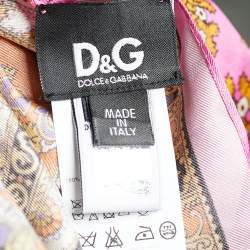 Pre Owned D&G Multicolour Paisley Print Silk Stole