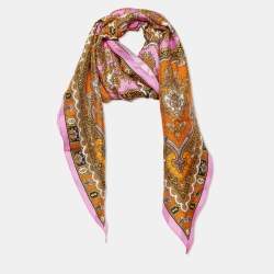 Pre Owned D&G Multicolour Paisley Print Silk Stole