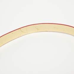 Pre Owned D&G Red Patent Leather Logo Buckle Belt 80 CM