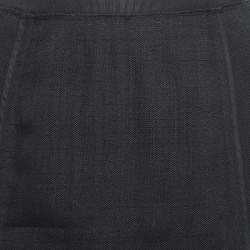 Dolce & Gabbana Black Crepe Piping Detail Pencil Skirt S