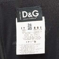 Pre Owned D&G Vintage Black Jersey Flared Short Dress S