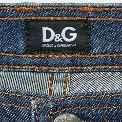 D&G Blue Washed Denim Cargo Low waist Jeans S Waist 30"