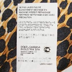 D&G Brown Animal Print Silk Top L