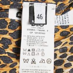 D&G Brown Animal Print Silk Top L