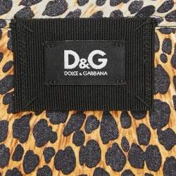 D&G Brown Animal Print Silk Top L