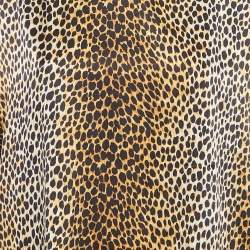 D&G Brown Animal Print Silk Top L
