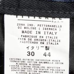 Pre Owned D&G Black Logo Print Denim Wide-Leg Jeans M 