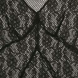 Pre Owned D&G Black Lace and Mesh V-Neck Sheer Tank Top S