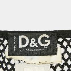 Pre Owned D&G Black Lace and Mesh V-Neck Sheer Tank Top S