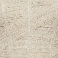 Pre Owned D&G Cream Silk Flared Sleeveless Midi Dress S