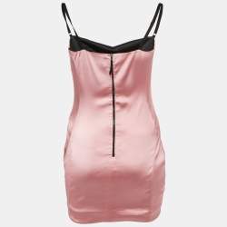 Pre Owned D&G Pink Satin Sleeveless Mini Dress M