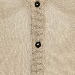 D&G Gold Lurex Knit Button Front Cardigan M