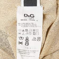 D&G Gold Lurex Knit Button Front Cardigan M