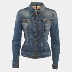 D&G Blue Denim Button Front Jacket S