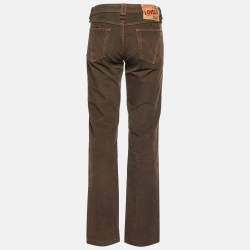 D&G Brown Corduroy Lovely Regular Fit Jeans M/Waist 34"