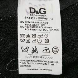 Pre Owned D&G Black Silk and Lurex Knit Sleeveless Top S