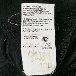 Pre Owned D&G Black Silk and Lurex Knit Sleeveless Top S