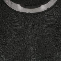 Pre Owned D&G Black Silk and Lurex Knit Sleeveless Top S