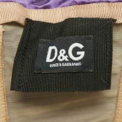 D&G Purple Satin Draped Strapless Short Dress M