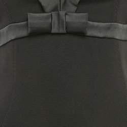 Pre Owned D&G Black Lace Trim Stretch Crepe Sheath Dress S