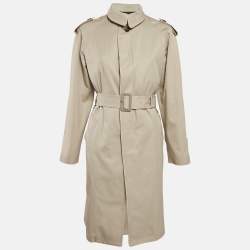 Pre Owned D&G Beige Cotton Belted Mid-Length Coat S