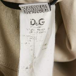 Pre Owned D&G Beige Cotton Belted Mid-Length Coat S