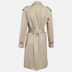 Pre Owned D&G Beige Cotton Belted Mid-Length Coat S