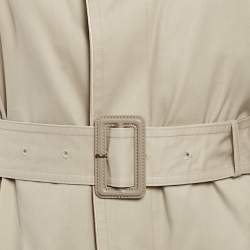 Pre Owned D&G Beige Cotton Belted Mid-Length Coat S