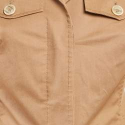 D&G Brown Cotton Button Front Jacket S