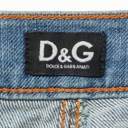 Pre Owned D&G Blue Washed Denim Straight Fit Jeans S/Waist 30"