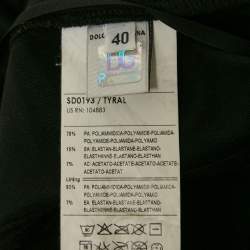 Pre Owned D&G Black Jersey Lace Overlay Detail Midi Slip Dress S