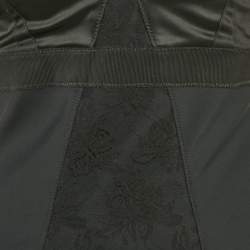 Pre Owned D&G Black Jersey Lace Overlay Detail Midi Slip Dress S