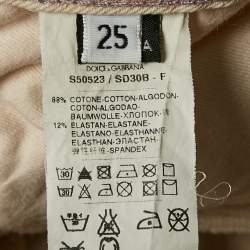 D&G Cream Denim Tight Fit Jeans S Waist 30"