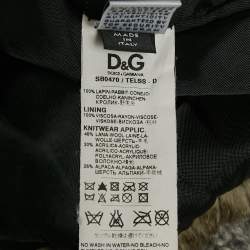 Pre Owned D&G Grey Rabbit Fur Coat M