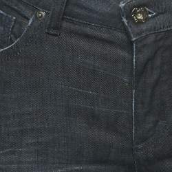 Pre Owned D&G Blue Washed Denim Raw Edge Jeans S Waist 26"