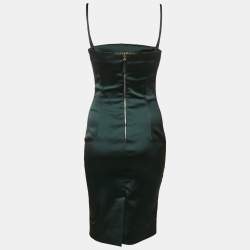 D&G Green Satin Strappy Short Dress S