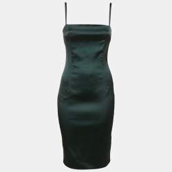 D&G Green Satin Strappy Short Dress S